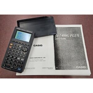 Casio FX-7400G Plus Power Graphic Calculator EUC Large‎ Display + Cover *WORKS*